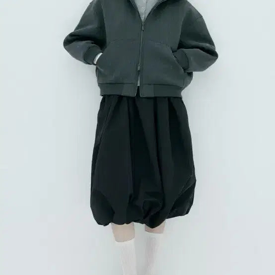 [BUNJANG] H&amp;M Balloon Fit Black Midi Skirt / H&amp;M 벌룬핏 블랙 미디 스커트