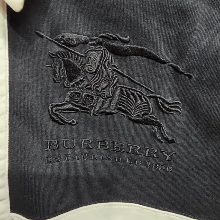 [BUNJANG] Burberry Marine Cotton Rugby Shirt / 버버리 물리네 코튼 럭비 셔츠