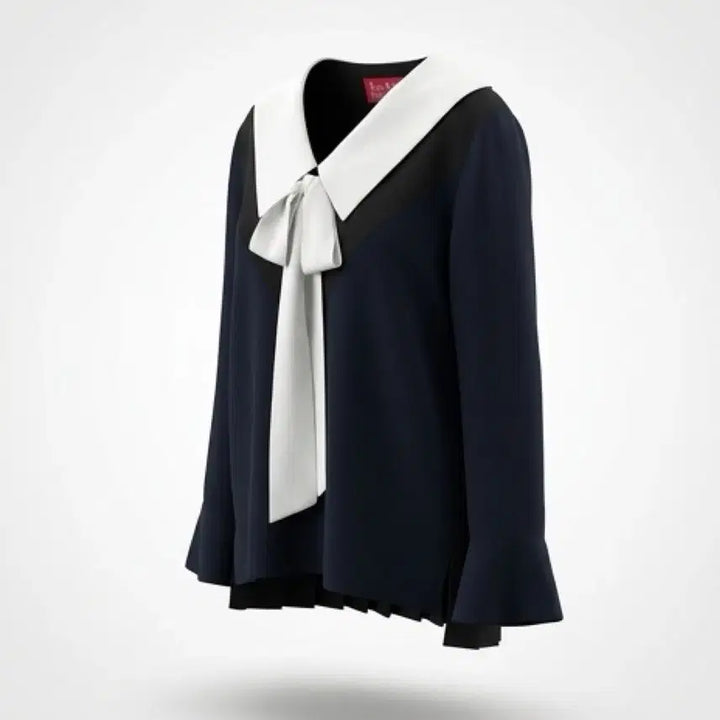 [SOLD OUT] 여성38/ 럭키슈에뜨 프레피 블라우스 NV 36-2