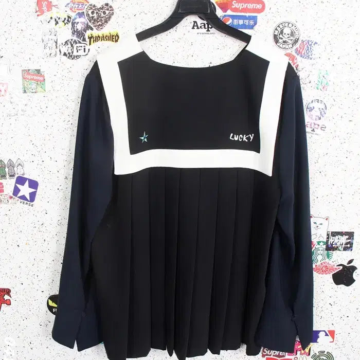 [SOLD OUT] 여성38/ 럭키슈에뜨 프레피 블라우스 NV 36-2