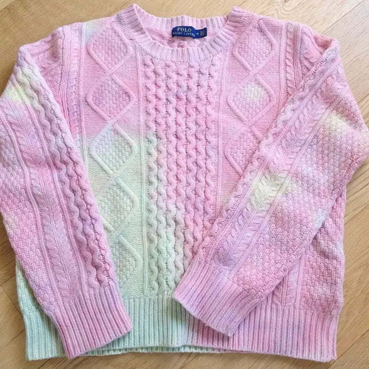 [BUNJANG] Polo Ralph Lauren Cable Knit Sweater / 폴로 랄프로렌 핑크 케이블 니트