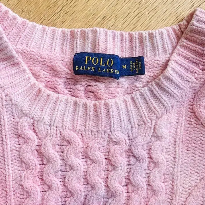 [BUNJANG] Polo Ralph Lauren Cable Knit Sweater / 폴로 랄프로렌 핑크 케이블 니트