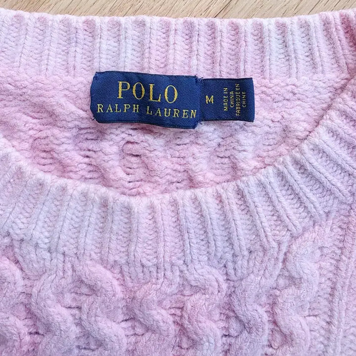 [BUNJANG] Polo Ralph Lauren Cable Knit Sweater / 폴로 랄프로렌 핑크 케이블 니트