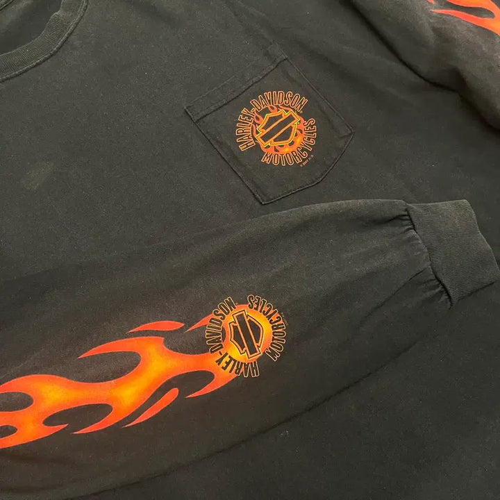 [SOLD OUT] 00s 할리데이비슨 플레임 롱슬리브 (110)