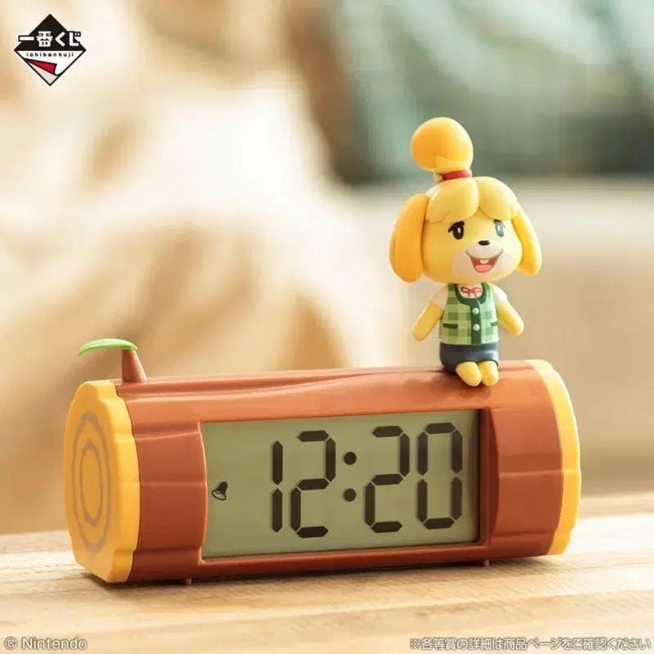 [BUNJANG] Animal Crossing Isabelle Digital Table Clock Set / 제일복권 동물의 숲 이사벨 디지털 탁상시계 라스트원상 g상 수건