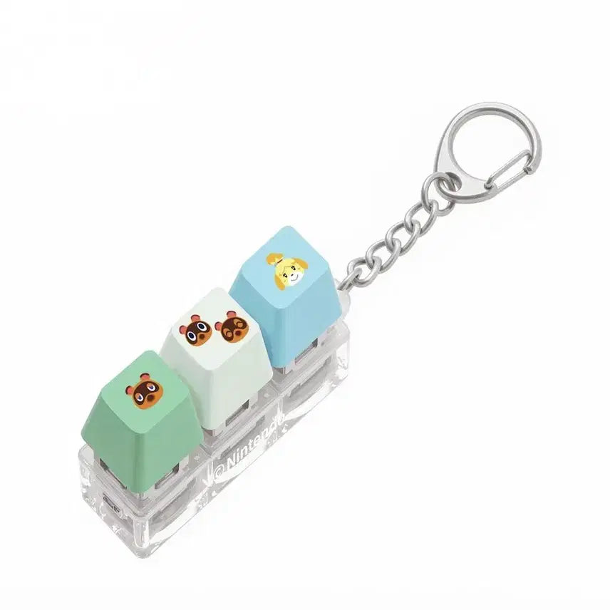[BUNJANG] Animal Crossing Desk Mat, Keycap, Keyring Set / 동물의 숲 장패드, 키캡 키링
