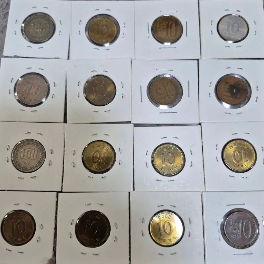 [BUNJANG] Korean Coins Collection 1974 1982 1985 / 한국 주화 10원 100원 컬렉션.1974년82년85년 백원그외 십원13