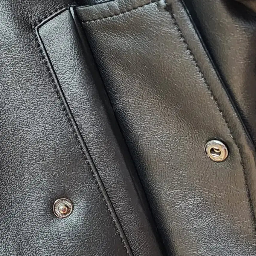 [BUNJANG] Lady Volume Vegan Leather Jacket / 레이디볼륨 비건레더 자켓