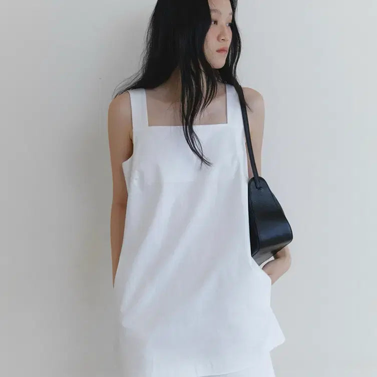 [BUNJANG] URAGO Sleeveless Dress White S / 유라고(듀얼슬리브리스드레스/흰색원피스/스냅룩)