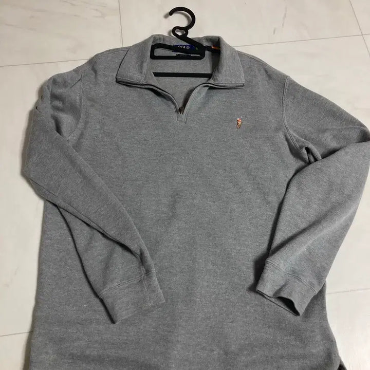 [BUNJANG] Polo Ralph Lauren Half-Zip Sweatshirt Charcoal Gray XL / 폴로 랄프로렌 하프집업 맨투맨 회색 차콜색 XL