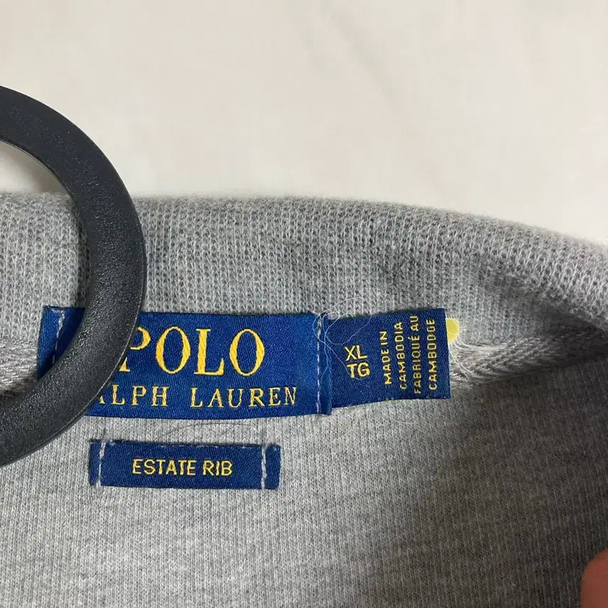 [BUNJANG] Polo Ralph Lauren Half-Zip Sweatshirt Charcoal Gray XL / 폴로 랄프로렌 하프집업 맨투맨 회색 차콜색 XL