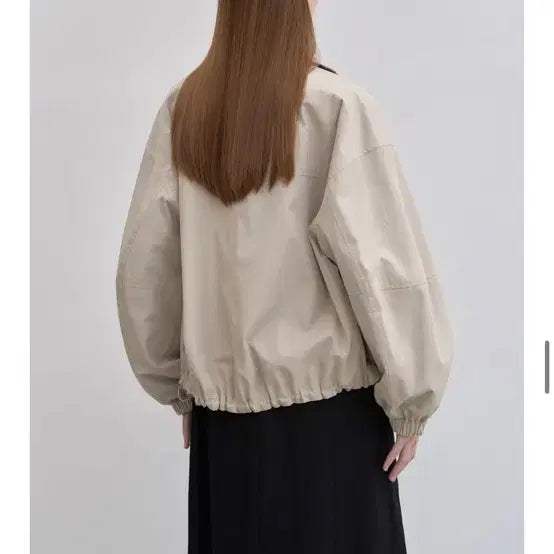 [BUNJANG] NilbyP Beige Blue Blouson / 닐바이피 리시버블 베이지 블루종 free