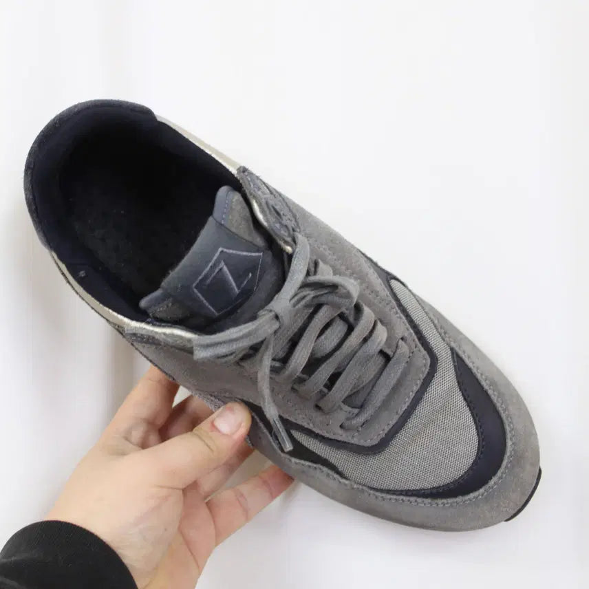 [BUNJANG] Z Zegna Metallic Silver Gray Sneakers / [정품] 제냐 Z-제냐 남성 럭셔리 스니커즈 (260) 상상샵