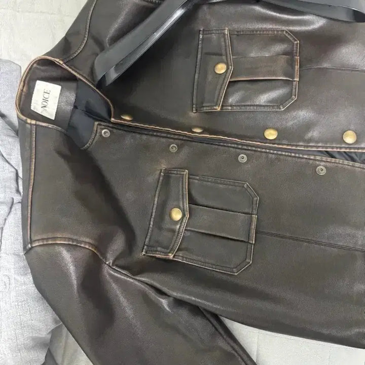 [SOLD OUT] (판매)노이스 퓨어 레더자켓 브라운 L사이즈