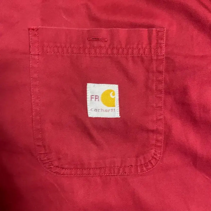 [SOLD OUT] 칼하트 레드 코튼 반팔 셔츠 XL TALL