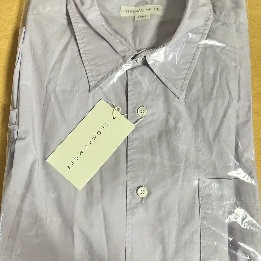 [BUNJANG] Thomas More Paper Shirt Lavender L / 새상품) 토마스모어 페이퍼 셔츠 라벤더 L