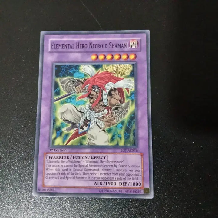 [BUNJANG] Yu-Gi-Oh! Elemental HERO Necrovalley Shaman 1st Edition English Card / 유희왕 엘리멘틀 히어로 네크로이드 샤먼 카드 영판 1st 퍼에 EOJ
