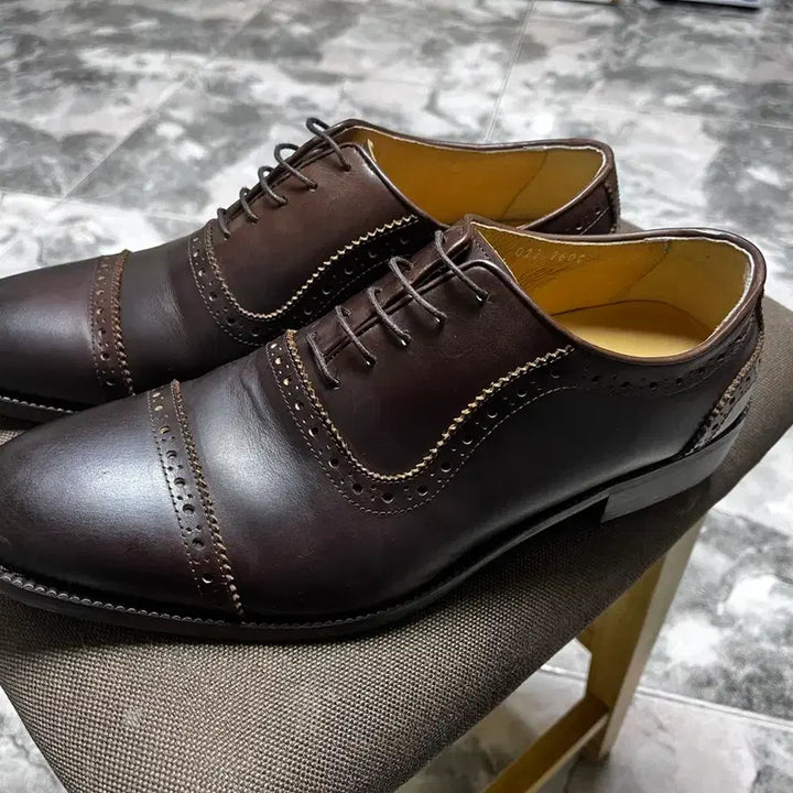 [BUNJANG] Eirene Straight-Tip Leather Dress Shoes / 국내 최고급수제화 Eirene 스트레이트팁 구두