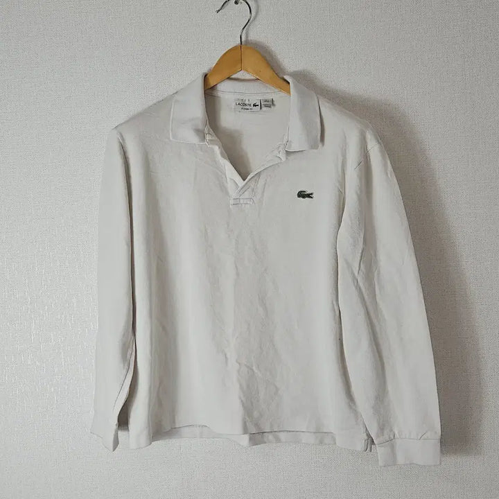 [BUNJANG] Lacoste Classic Fit Long Sleeve Polo Shirt White Women&