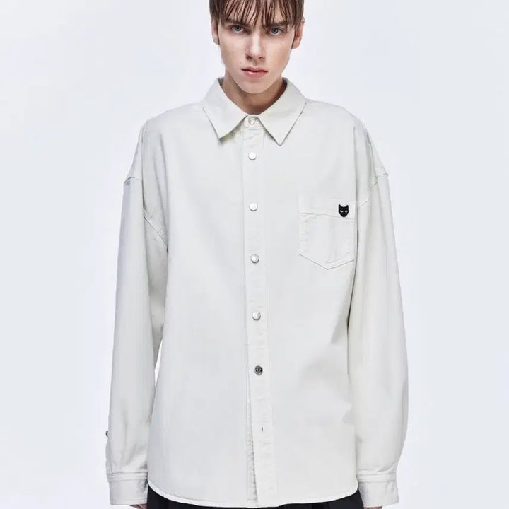 [BUNJANG] Songzio Zzero Cream Denim Shirt S / [새상품]송지오 지제로 크림 데님남방 S