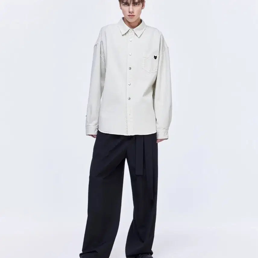 [BUNJANG] Songzio Zzero Cream Denim Shirt S / [새상품]송지오 지제로 크림 데님남방 S