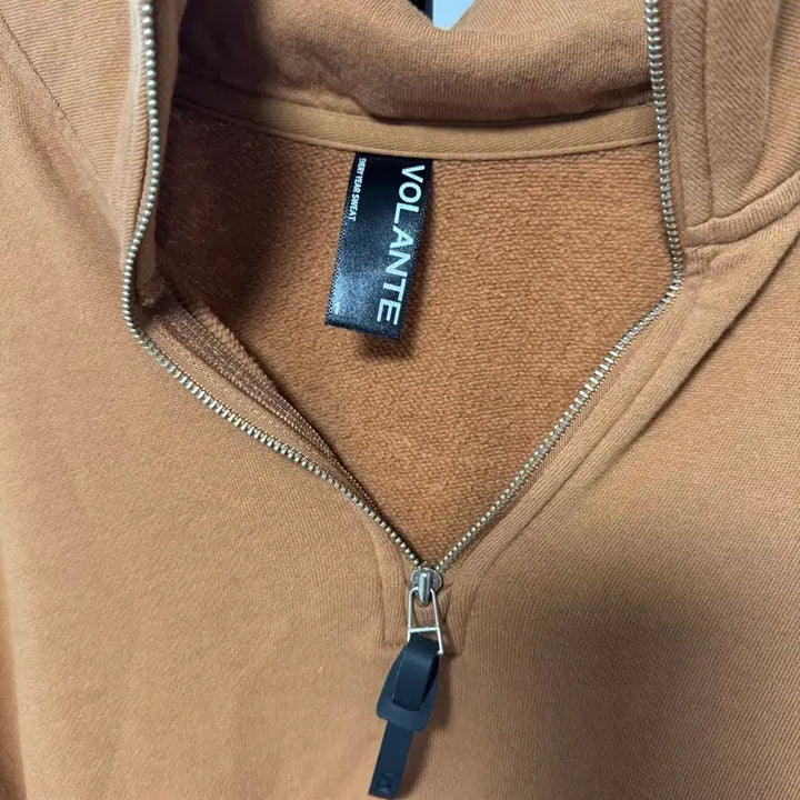 [BUNJANG] VOLANTE Half-Zip Sweatshirt Brown / VOLANTE 하프집업 맨투맨 브라운