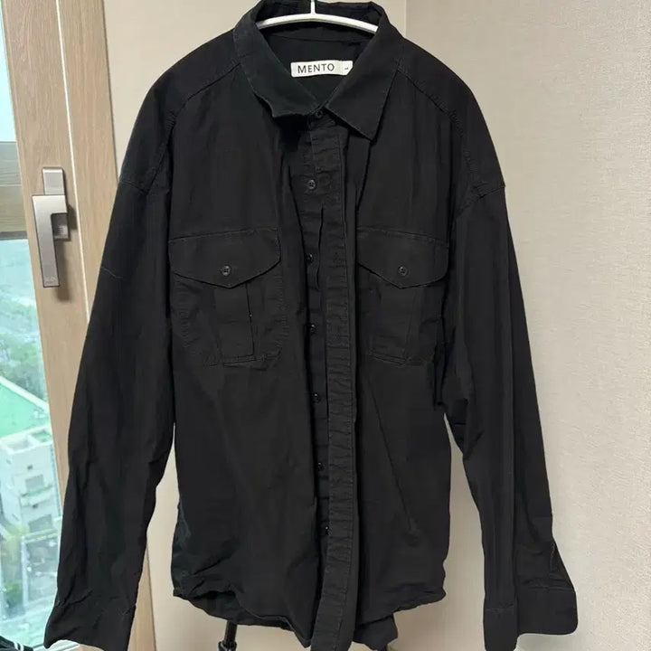 [BUNJANG] MENTO Black Shirt / MENTO 검정색 남방 셔츠