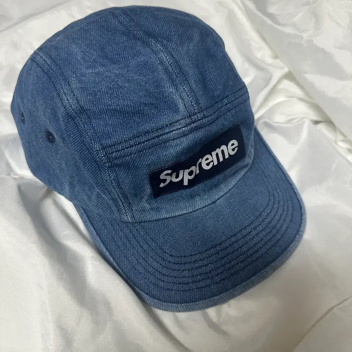 [BUNJANG] Supreme Washed Chino Twill Camp Cap Denim / 슈프림 워시드 치노 트윌 캠프캡 데님
