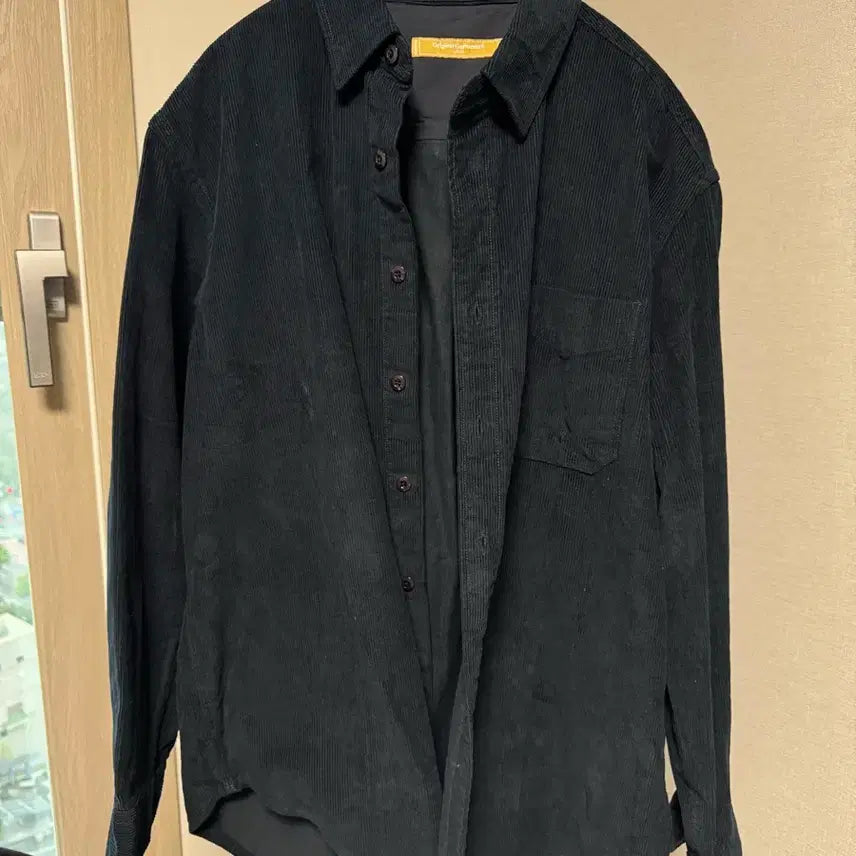 [BUNJANG] Black Corduroy Shirt / 검정 코듀로이 남방 셔츠
