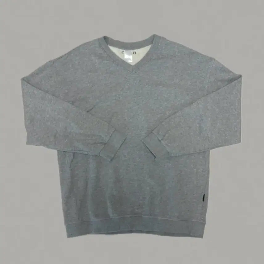 [BUNJANG] V-Neck Grey Sweatshirt T-Shirt / 브이넥 그레이 맨투맨 티셔츠