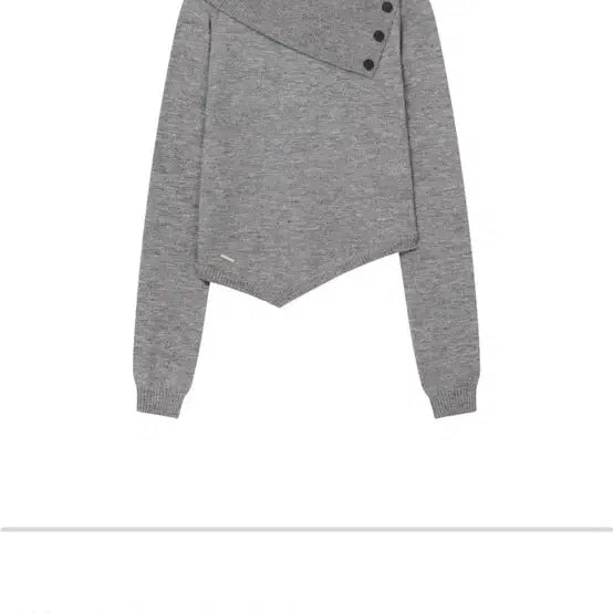 [BUNJANG] Miseki Seoul Oblique Line Button Knit - GREY / 미세키서울 Oblique line button knit GREY