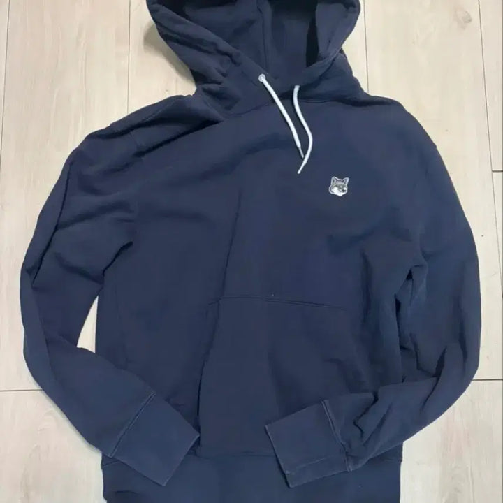 [BUNJANG] Maison Kitsune Navy Fox Head Hoodie / 메종키츠네 네이비 폭스 헤드 후드티