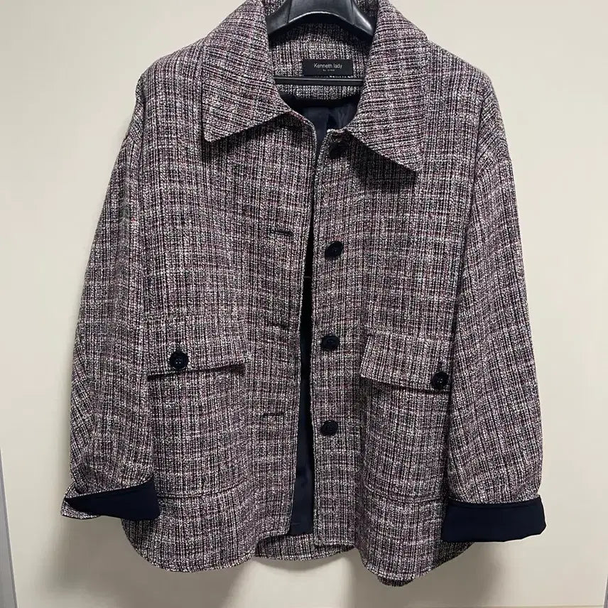[BUNJANG] Kenneth Lady Tweed Collar Pocket Jacket / [66] 케네스 레이디 트위드 카라 포켓 자켓