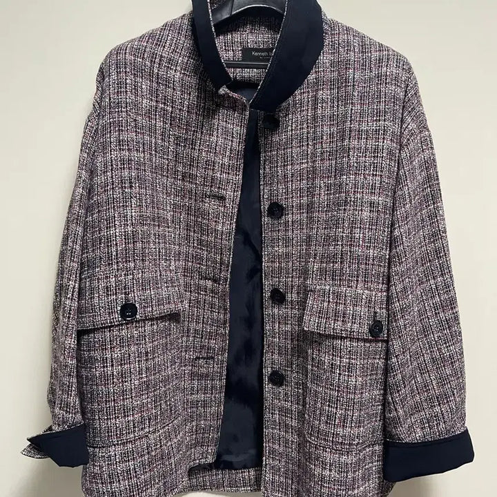 [BUNJANG] Kenneth Lady Tweed Collar Pocket Jacket / [66] 케네스 레이디 트위드 카라 포켓 자켓
