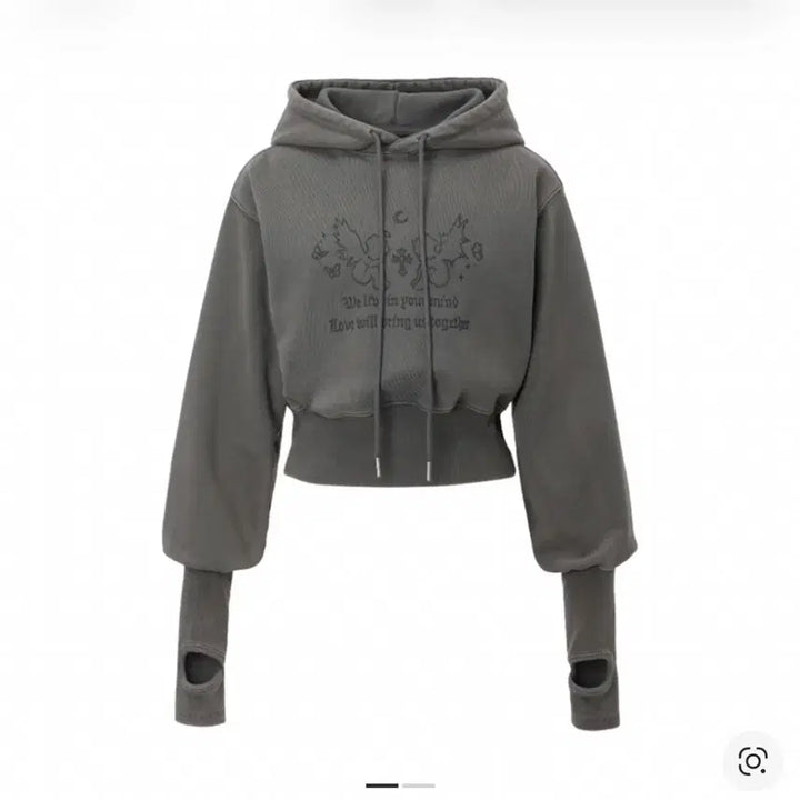 [BUNJANG] 3 times Fairy Hoodie Charcoal S / 쓰리타임즈 페어리 후드 차콜 s 크롭 후드 낫유어로즈 발레코어