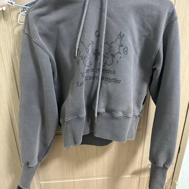 [BUNJANG] 3 times Fairy Hoodie Charcoal S / 쓰리타임즈 페어리 후드 차콜 s 크롭 후드 낫유어로즈 발레코어