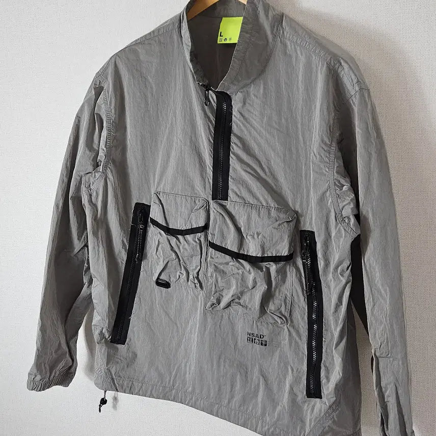 [BUNJANG] NSAD Nylon Metallic Anorak Windbreaker Jacket L / NSAD 엔에스에이디 나일론 메탈릭 아노락 바람막이 자켓 L (새상품)
