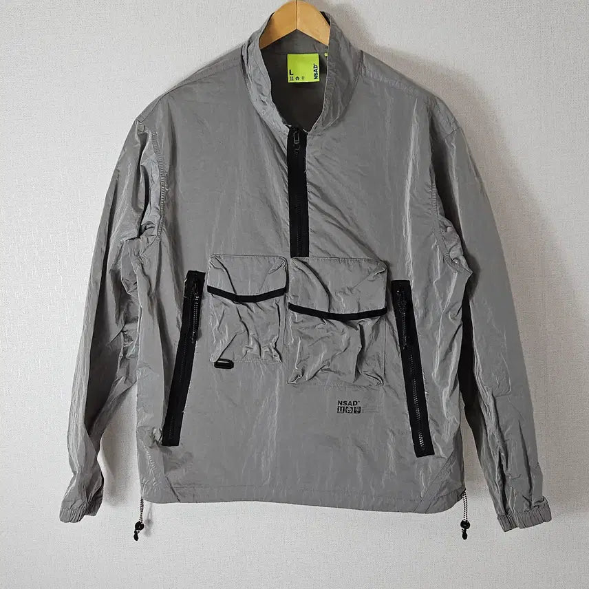 [BUNJANG] NSAD Nylon Metallic Anorak Windbreaker Jacket L / NSAD 엔에스에이디 나일론 메탈릭 아노락 바람막이 자켓 L (새상품)