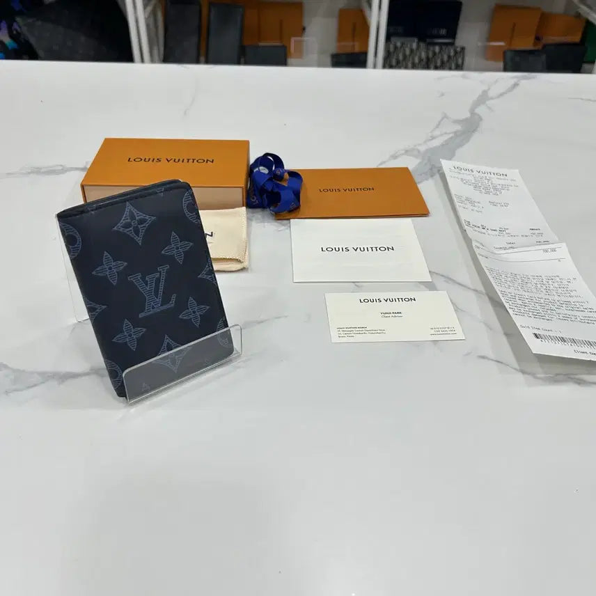 [BUNJANG] Louis Vuitton Shadow Blue Organizer Card Wallet / 루이비통 쉐도우블루 오거나이저 카드지갑