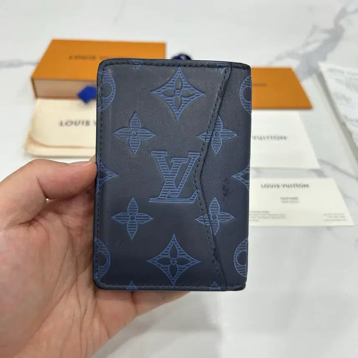 [BUNJANG] Louis Vuitton Shadow Blue Organizer Card Wallet / 루이비통 쉐도우블루 오거나이저 카드지갑