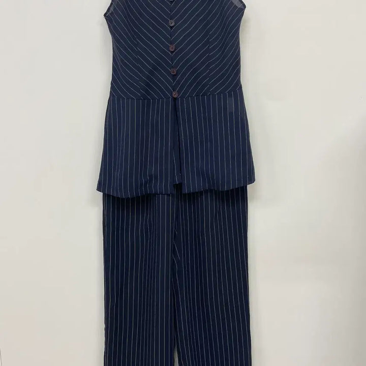 [BUNJANG] Joinus Striped Suit Set (Blouse/Slacks) / 조이너스 스트라이프 정장 세트 (블라우스/슬랙스)
