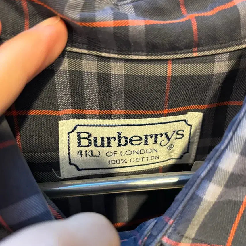 [BUNJANG] Burberry Navy Check Shirt / 버버리 네이비 체크셔츠
