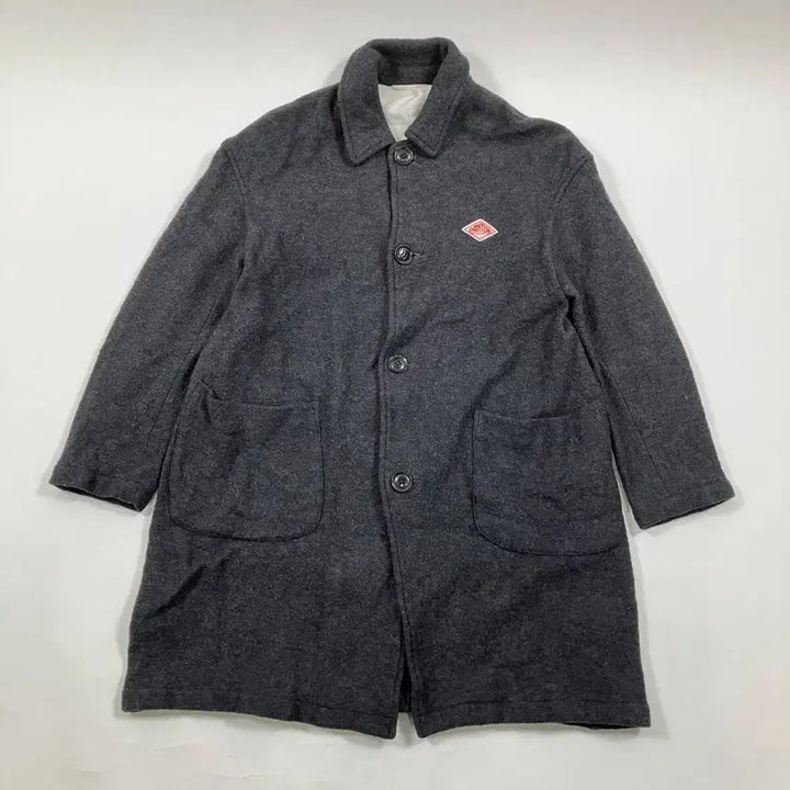 [BUNJANG] Danton Wool Mosser Coat Charcoal Gray / DANTON 단톤 스텐 카라 울모사 코트 차콜 그레이 34