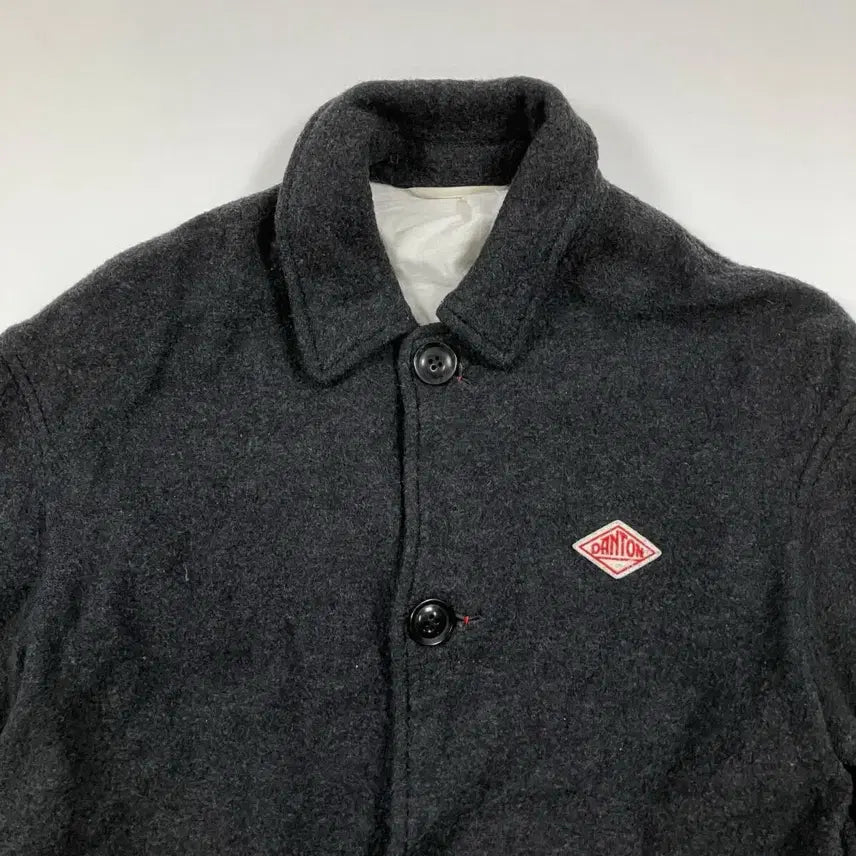 [BUNJANG] Danton Wool Mosser Coat Charcoal Gray / DANTON 단톤 스텐 카라 울모사 코트 차콜 그레이 34