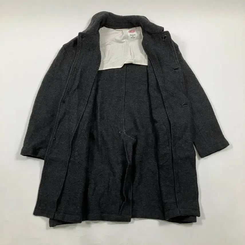 [BUNJANG] Danton Wool Mosser Coat Charcoal Gray / DANTON 단톤 스텐 카라 울모사 코트 차콜 그레이 34