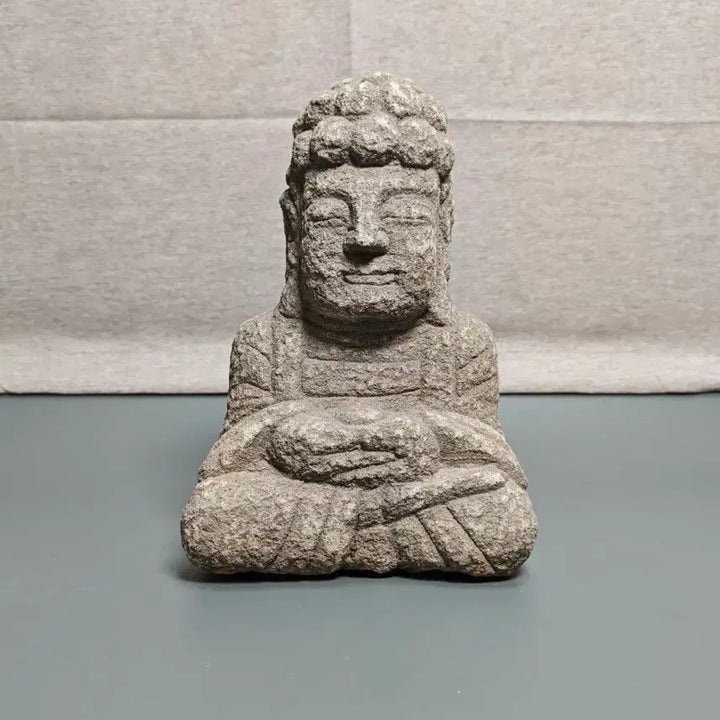 [BUNJANG] Granite Stone Seated Buddha Statue Antique Art Collectible / 화강암 석조 여래 좌상 석불 불상 골동품 고미술품 수집품