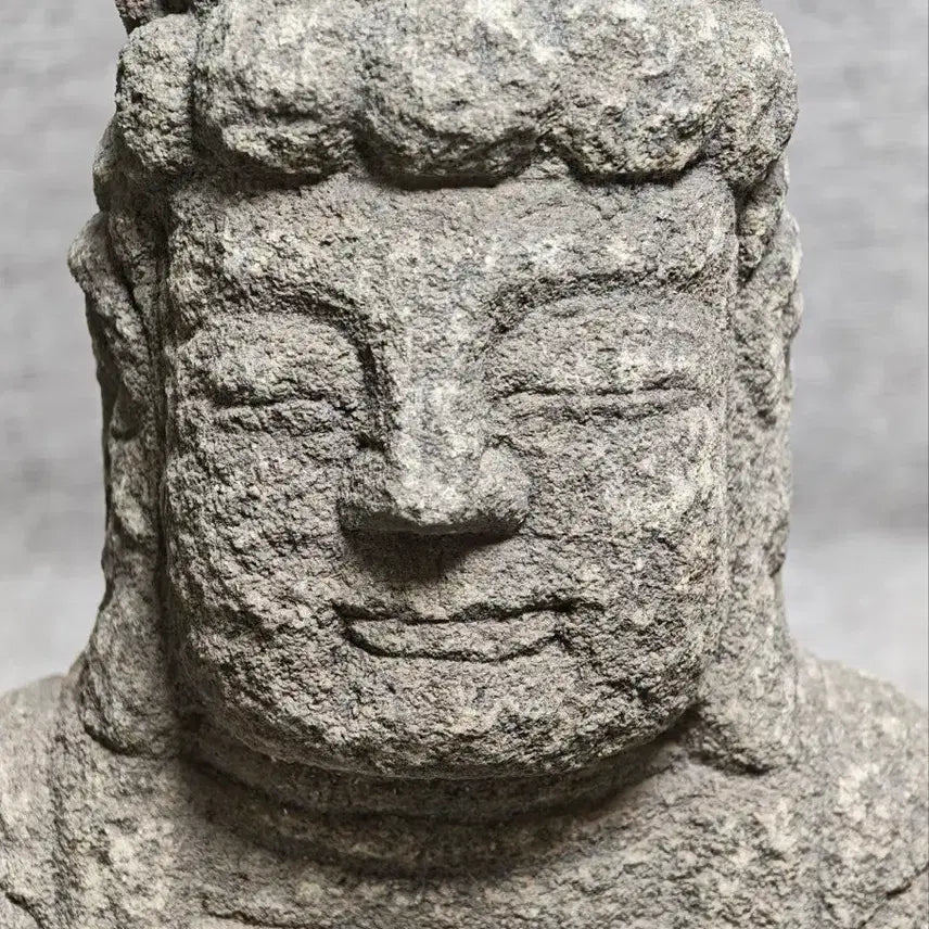 [BUNJANG] Granite Stone Seated Buddha Statue Antique Art Collectible / 화강암 석조 여래 좌상 석불 불상 골동품 고미술품 수집품