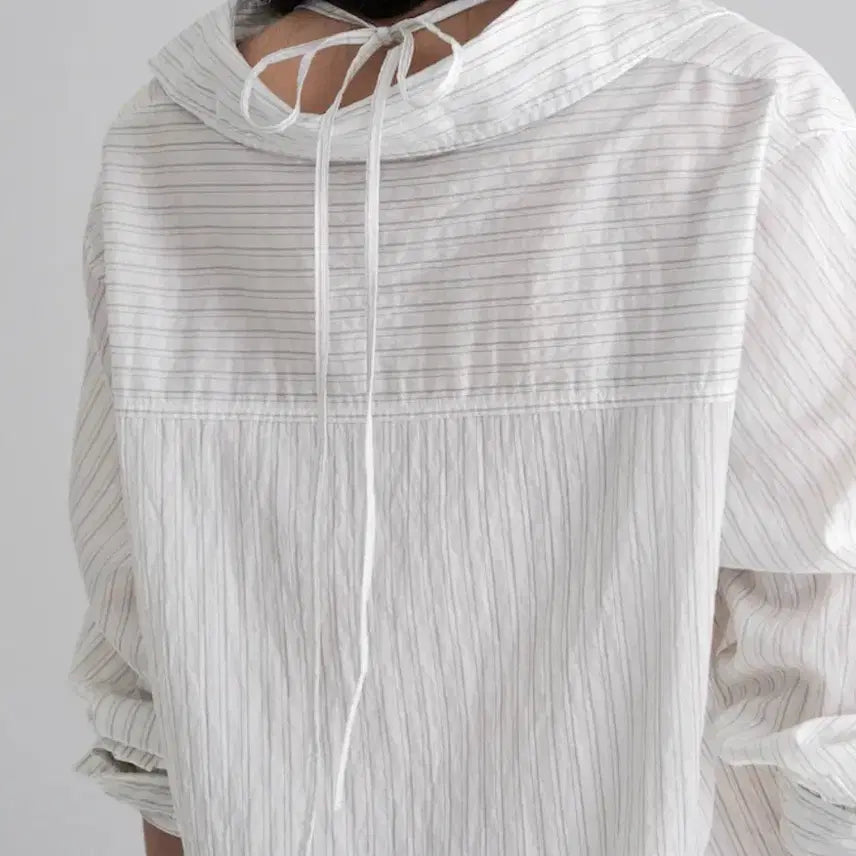 [BUNJANG] 8 Seconds Striped Ribbon Shirt / 새상품(택있음) 에잇세컨즈 스트라이프 리본 셔츠