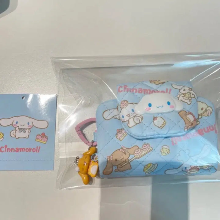 [BUNJANG] Sanrio Cinnamoroll Quilt Wallet &amp; Mocha Kurasushi Keyring / 산리오 시나모롤 모두의 퀼트 지갑 모카 쿠라스시 키링