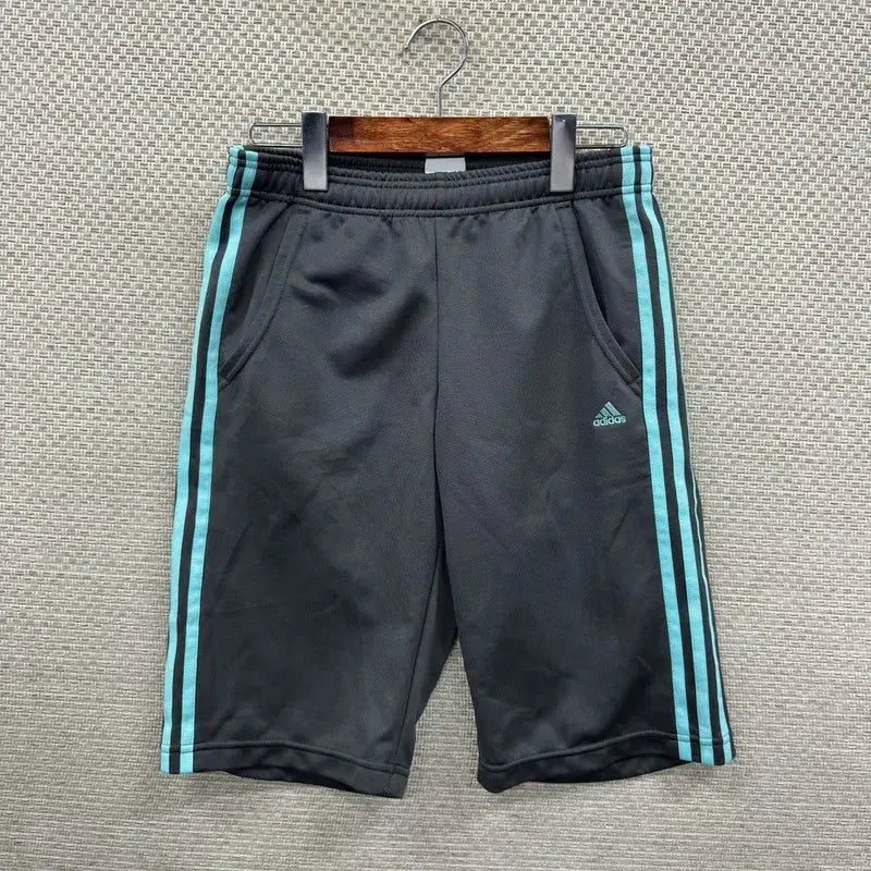 [BUNJANG] Adidas Embroidered Logo Track Pants Shorts L A09157 / 아디다스 자수로고 트랙팬츠 츄리닝 반바지 L A09157